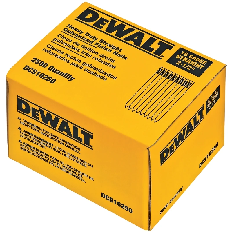 1-1/2 in. 16-Gauge Straight Nails (2500 per Box)
