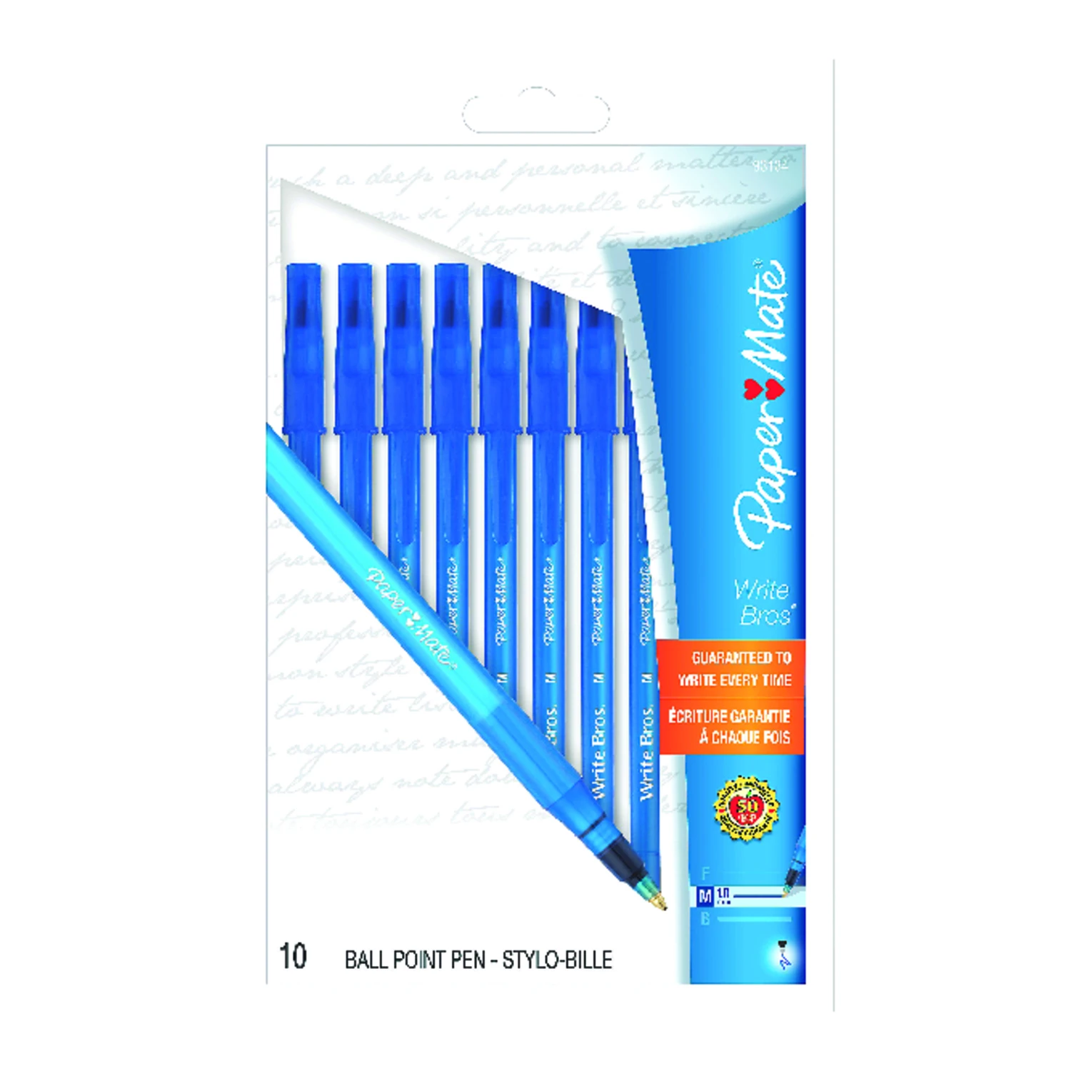 Write Bros Pens, Blue Ink, 10-Pk.