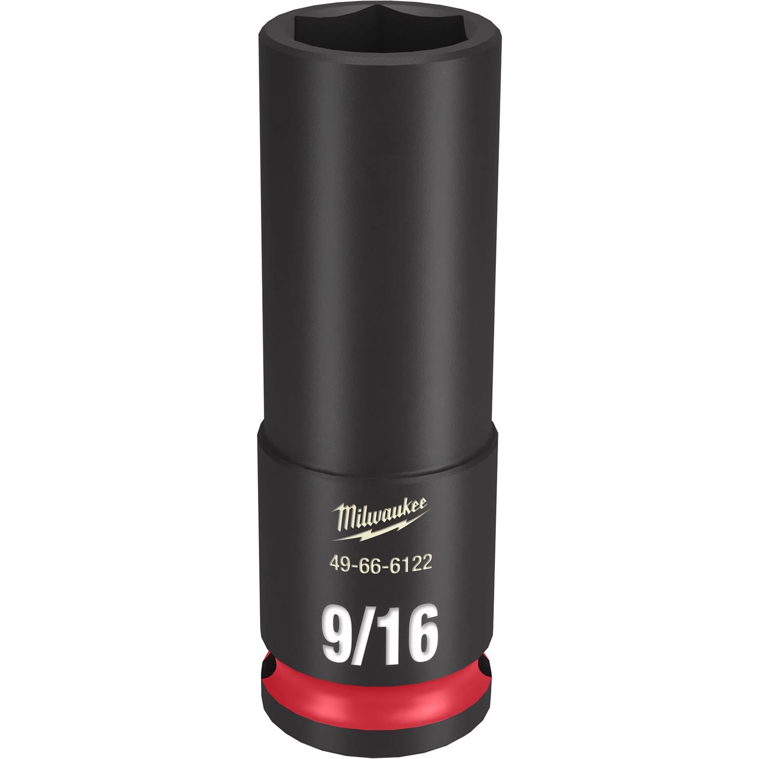 Milwaukee SHOCKWAVE 3/8 In. Drive 9/16 In. 6-Point Deep Standard Impact Socket