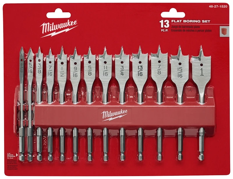 13-piece High Carbon Steel Spade Bit Set - Model 48-27-1520