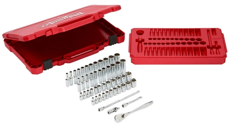 1/4 in. Drive SAE/Metric Ratchet and Socket Mechanics Tool Set (50-Piece)