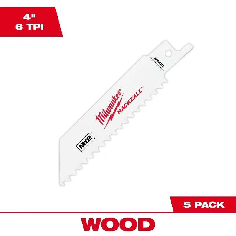 Hackzall Blade, 4 In. Wood-Cutting, 5-Pk.