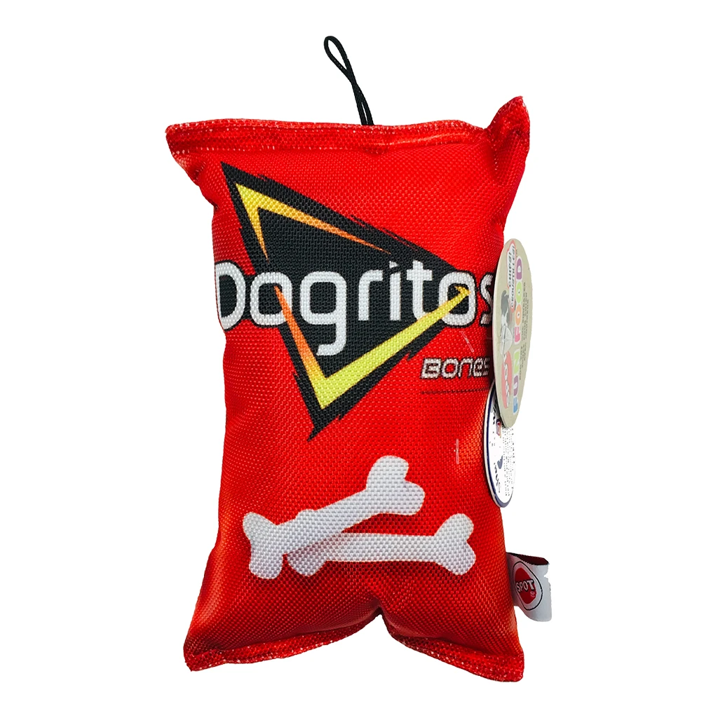 Dogritos Chips Squeaky Dog Toy, 8 In.
