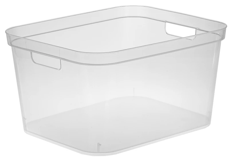 Tall Storage Bin, Clear, 15 x 12-1/4 x 8-1/4 In.