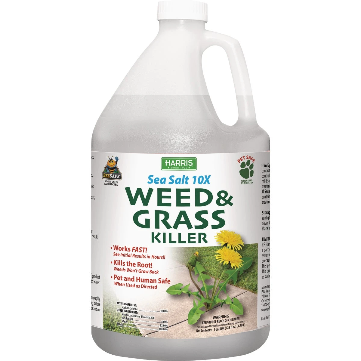 Sea Salt & Vinegar Grass and Weed Killer, 128 oz.