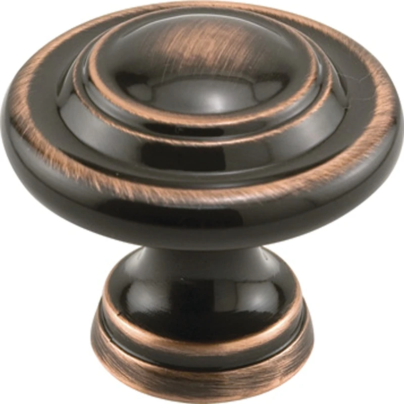 Bi-Fold Door Pull Knob, Classic Bronze Finish, 1-11/16 In., 1-Pk.
