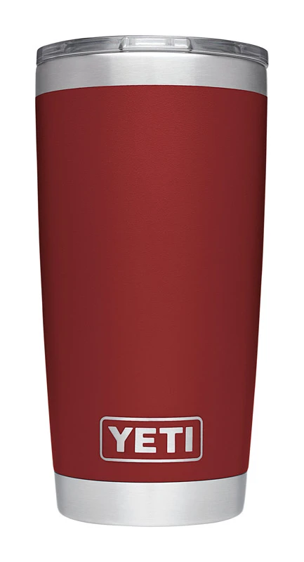 Rambler Brick Red Stainless Steel Double Wall Tumbler With Magslider Lid 20 Oz.