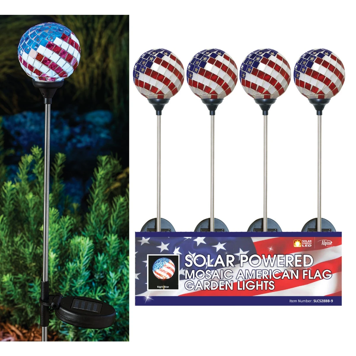 Solaris Americana Glass Globe 33 In. H. Solar Stake Light