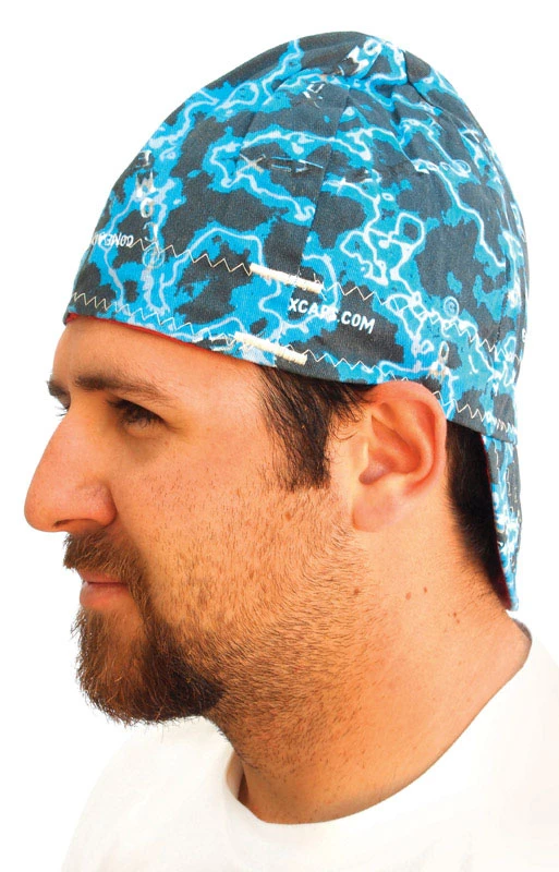 Size 7-5/8 Multi-colored Reversible Welding Cap Model 55819