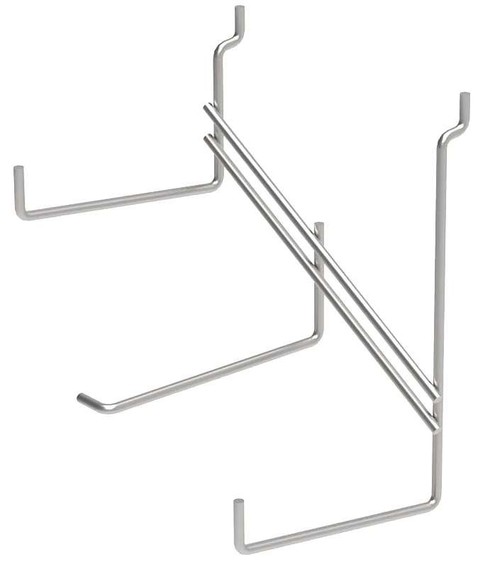 10 In. Chrome-plated Steel Slant Style Hammer Display Hook
