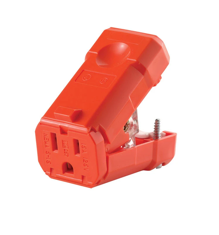 15 Amp High Visibility Nylon Python Straight Blade Connector, Model R52-05259-bvo, Orange