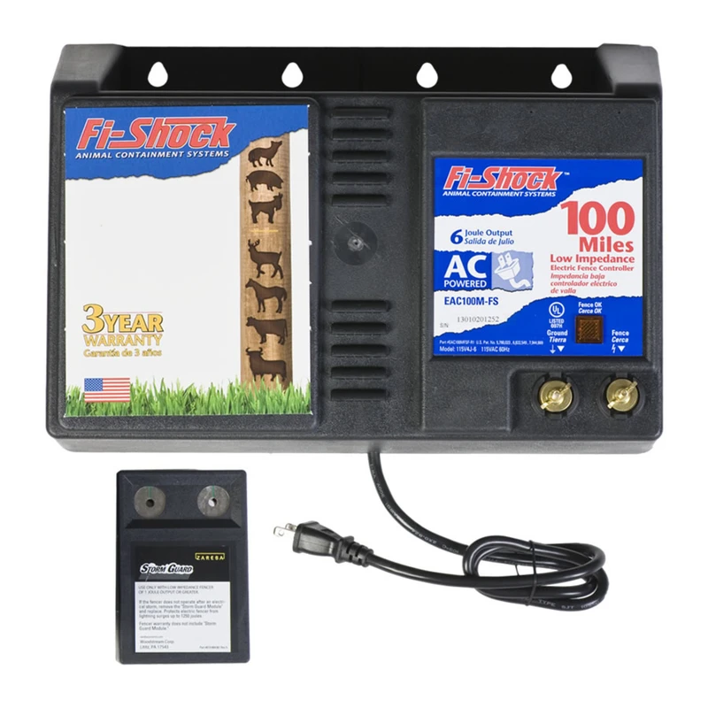 Eac100m-fs 115 Volt Low Impedance Fence Energizer, 100 Mile Range