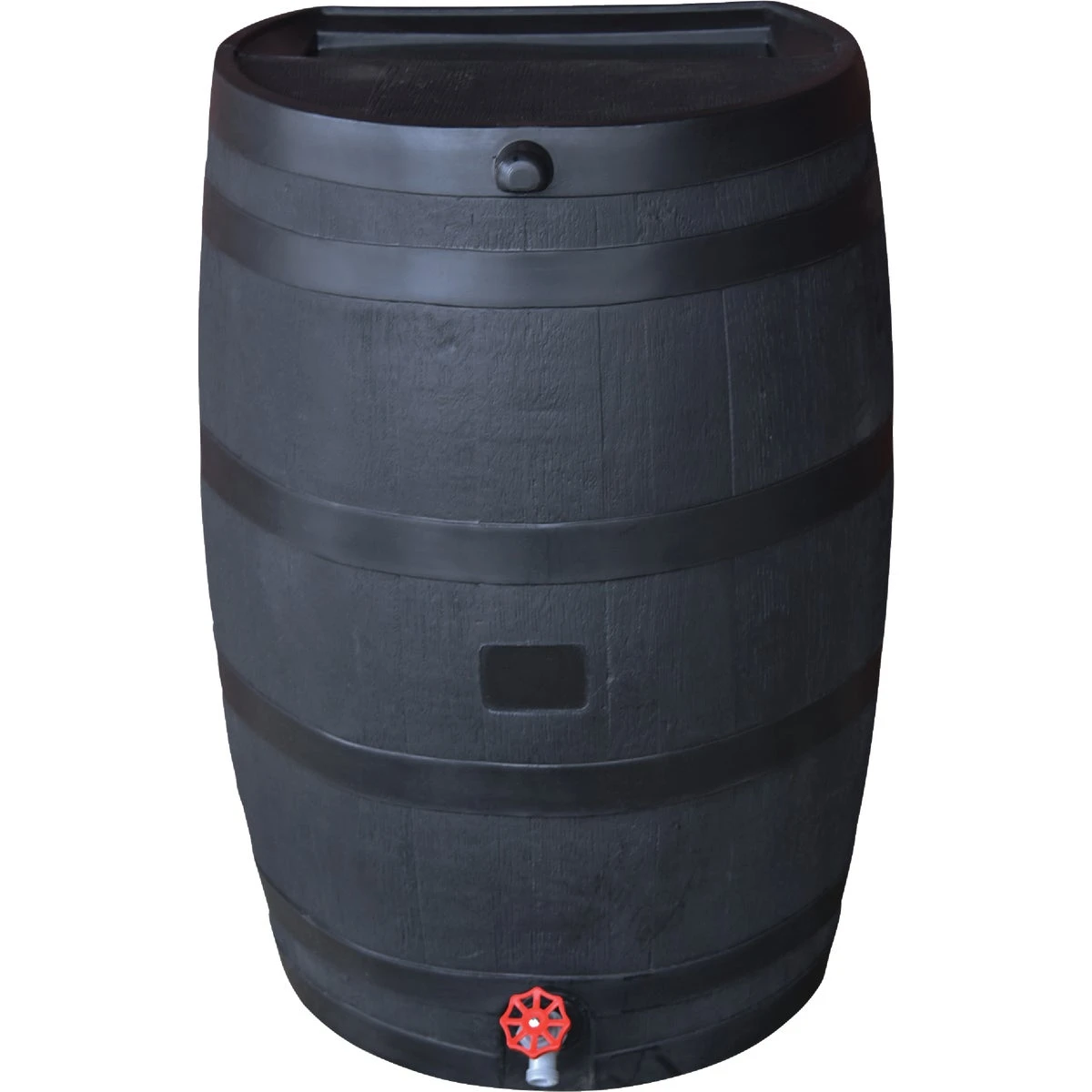 Eco 50 Gallon Black Recycled Polyethylene Rain Barrel