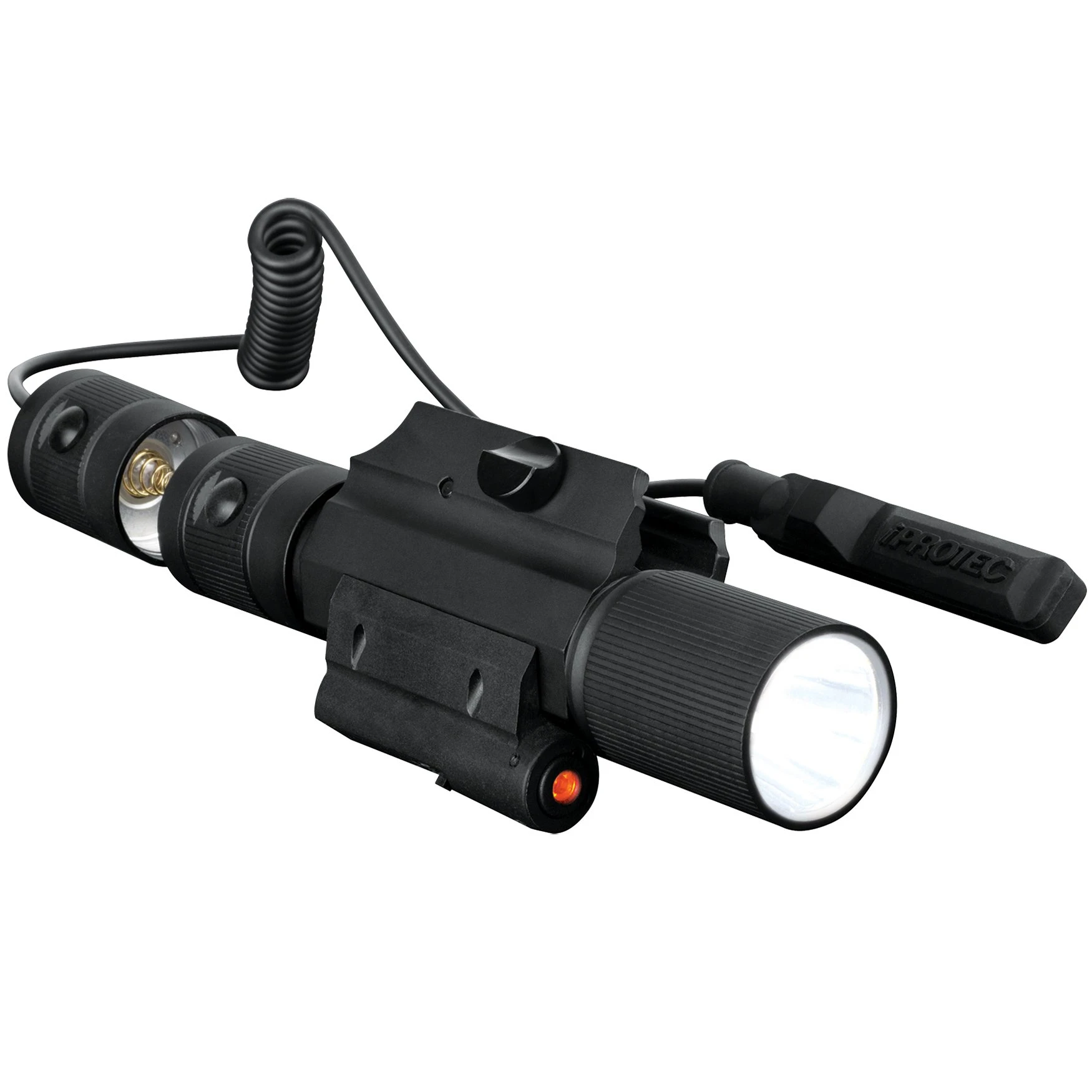 400-lumen Led Flashlight With Adjustable 5mw Red Laser For Rail-equipped Firearms