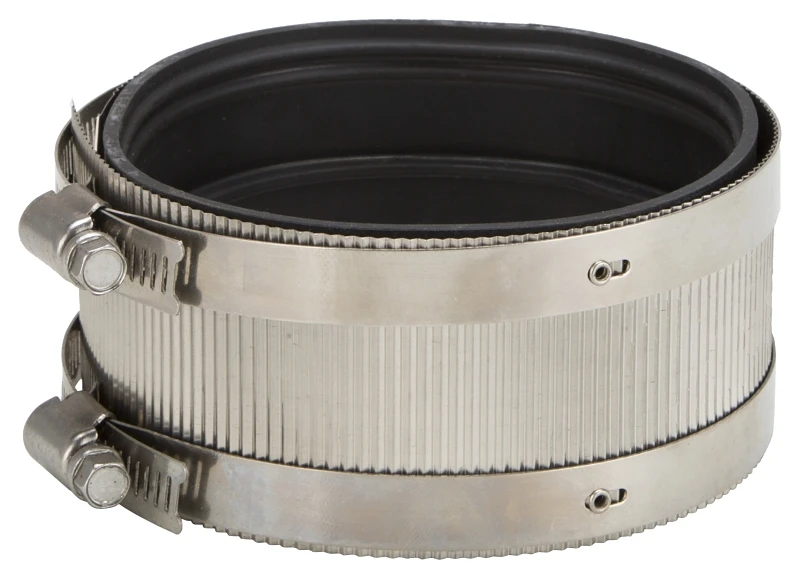 Nhc-44 No-hub Coupling 4 Inch For Cast Iron, Plastic, And Steel Pipes