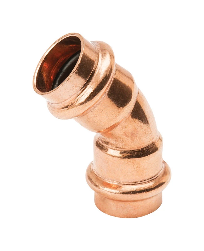 3/4 In. Press by Press Copper Pipe Elbow, 45 Degrees