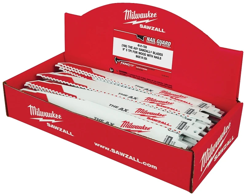 Sawzall Ax Super Reciprocating Blade, 5 TPI, 9 In.