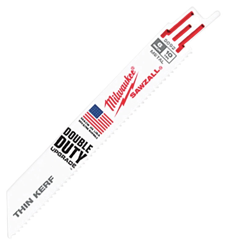 Reciprocating Saw Blades, Bi-Metal, 10 TPI, 6 In., 5-Pk.