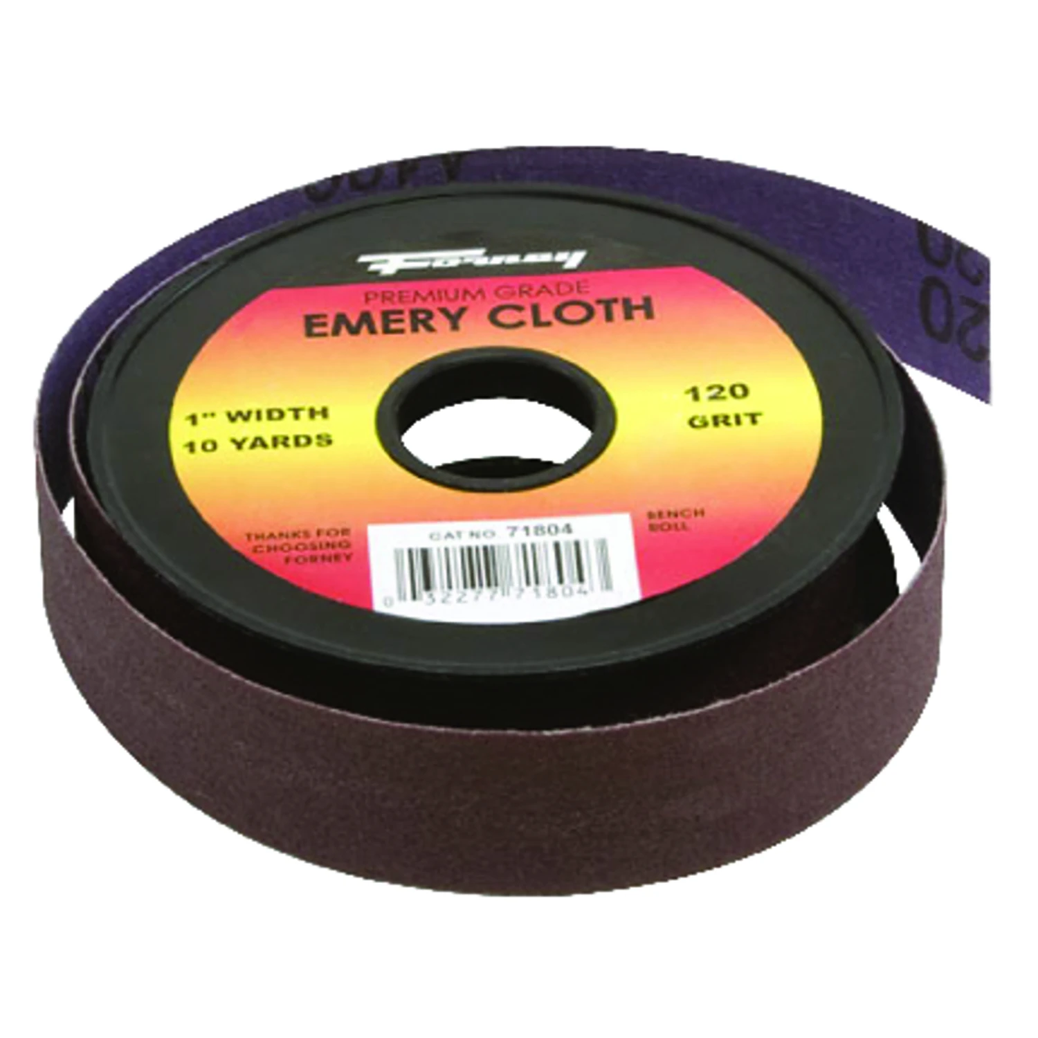 Emery Cloth Bench Roll, 120-Grit, 1-In. x 10-Yard