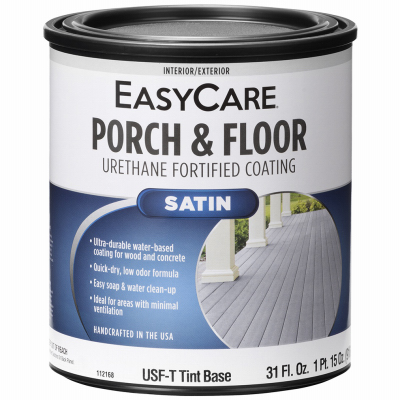 Porch & Floor Acrylic Coating, Satin Tint Base, 1-Qt.