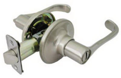 Satin Nickel Milano Privacy Lever Set