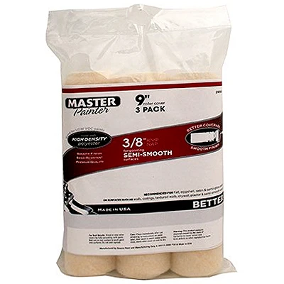 210941 MP BTR 9 x 0.375 in. Paint Roller Covers, Pack of 3