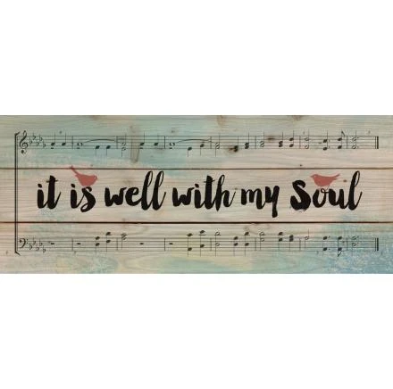 It Is Well With My Soul Music Staff Design Wood Pallet Wall Art Sign