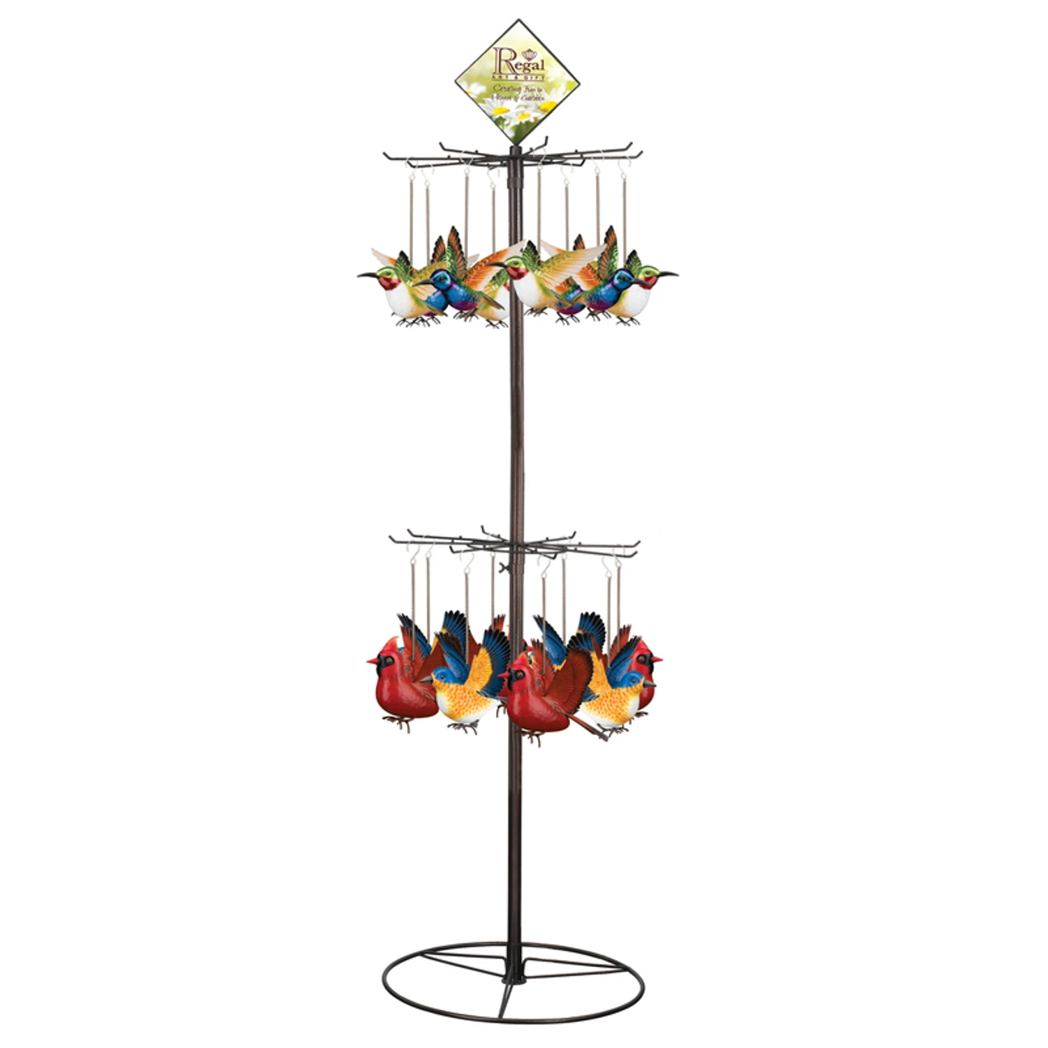 10.75 In. H Assorted Metal Bouncie Bird/hummingbird Garden Stake Spinner