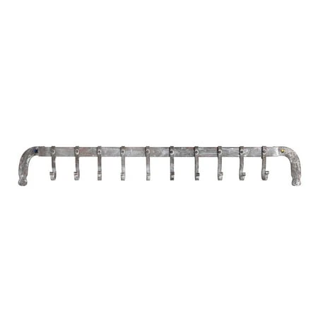 Metal Wall Bracket With Ten Hooks For Home Organization