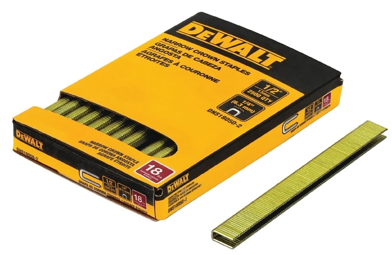 1/4 in. x 1/2 in. x 18-Gauge Crown Staples (2500-Pieces)