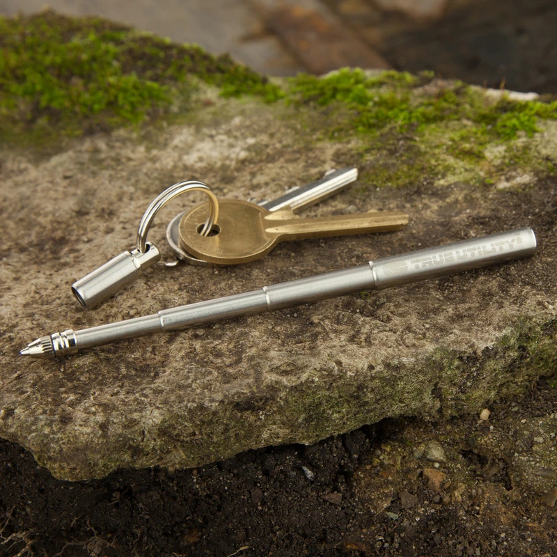 True Utility Tu246 Telepen Telescoping Key Ring Pen With 3 Refills