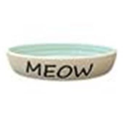 Meow' Cat Saucer Bowl, 6 In.