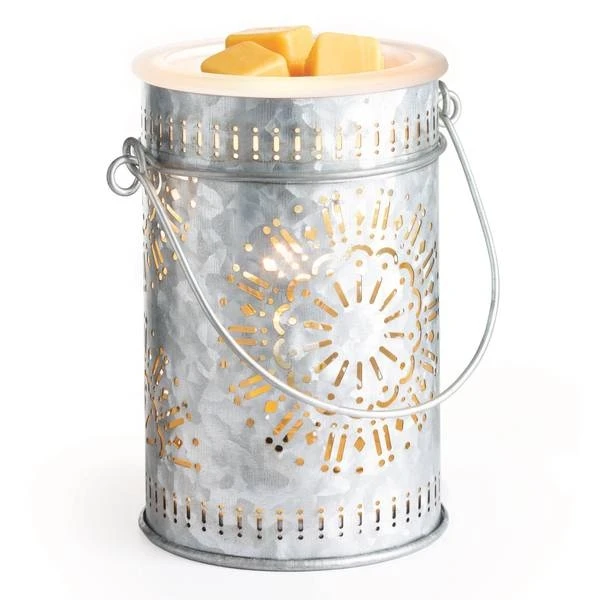 Deluxe Galvanized Tin Illumination Fragrance Warmer For Candles And Wax Melts