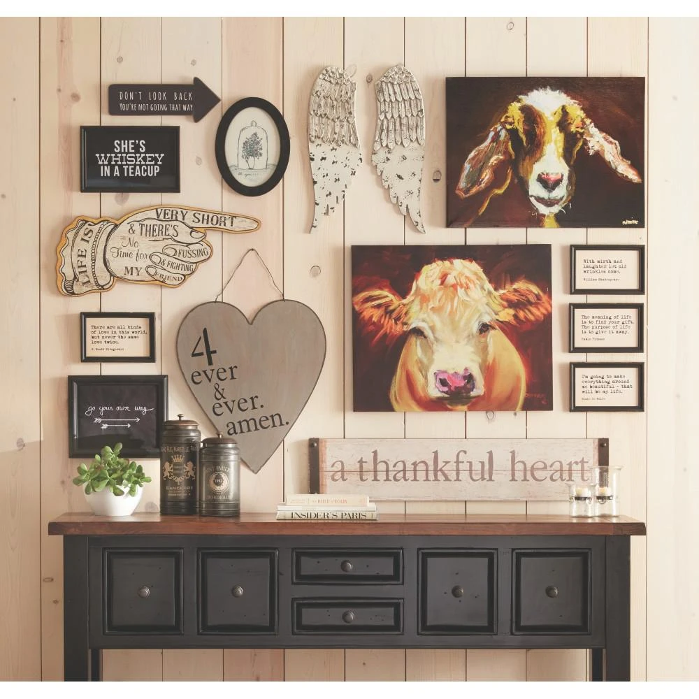 5.5 In. H X 13.75 In. W Don't Look Back Wall Art - Grey