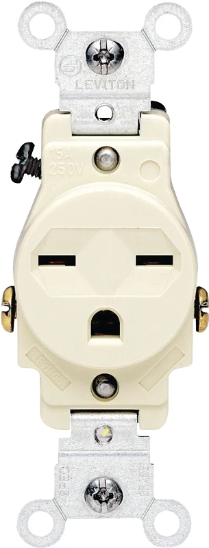 15a Ivory Heavy-duty 6-15r Grounding Single Outlet, 250v