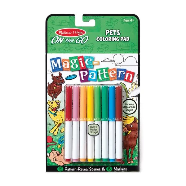 On-the-go Magic Pattern Pad For Kids, Pets Theme, 6" X 10"