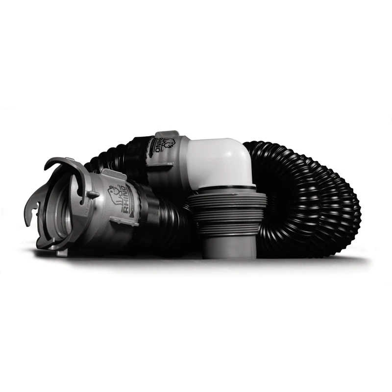 RhinoEXTREME Sewer Hose Kit with 15 ft. Hose and Swivel Fittings