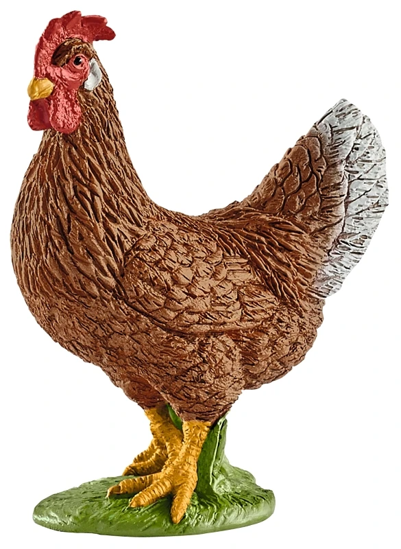 Brown Hen Toy Animal Figure, Ages 3 & Up