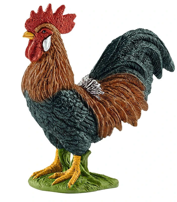 Multi-Color Rooster Toy Animal Figure, Ages 3 & Up