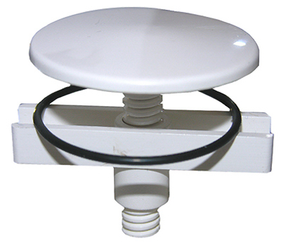 Kitchen Sink Hole Cover, White Plastic, 1-3/4 In.