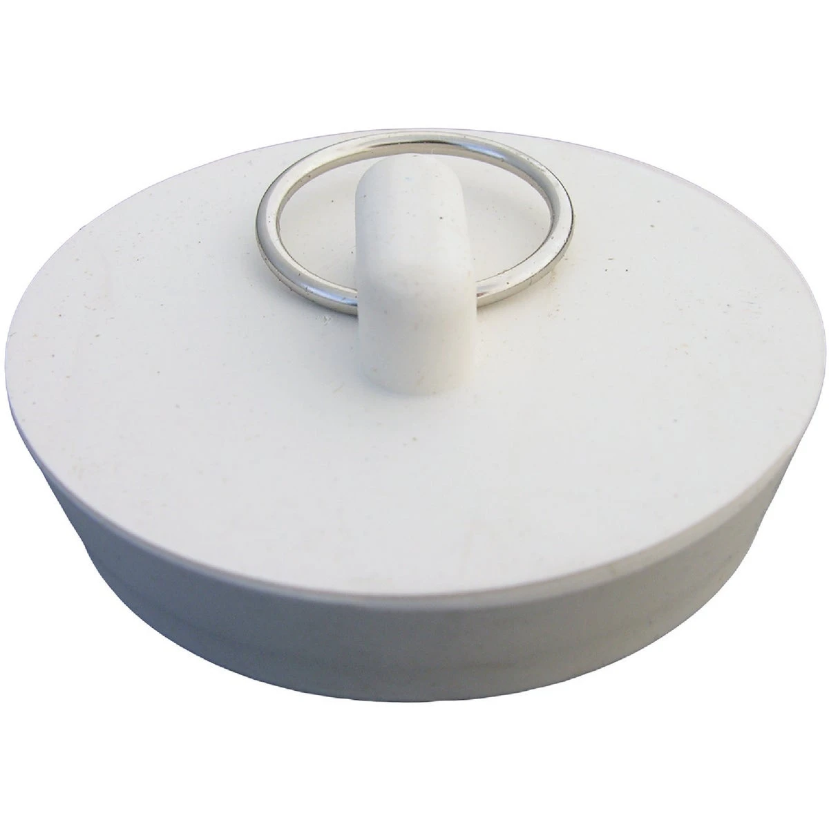 Sink Stopper, White Hollow Rubber, 1-7/8 - 2 In. Drains