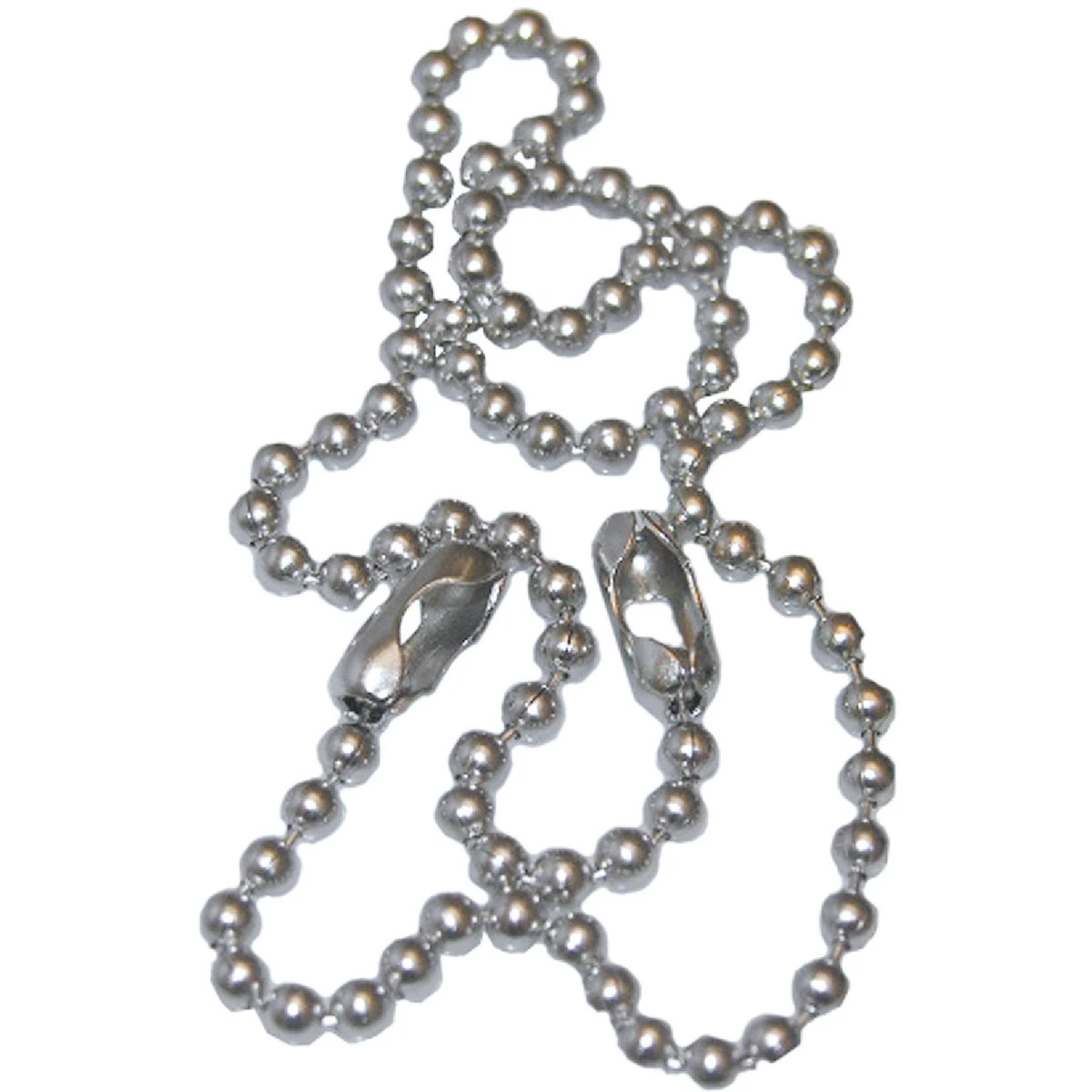 Beaded Chain For Sink Stopper, Chrome, 15 In.