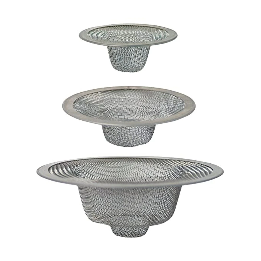 Universal Mesh Sink Strainer, Chrome, 3-Pk.