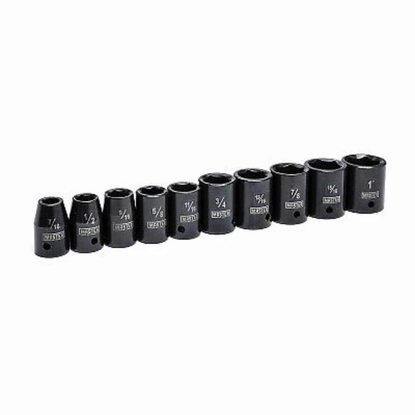 10-Pc. SAE Impact Socket Set, 1/2 In. Drive