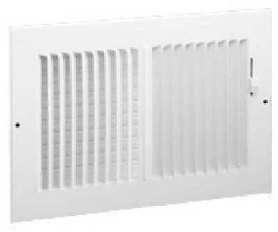 3-Way Wall Register, White, 10 x 4 In.
