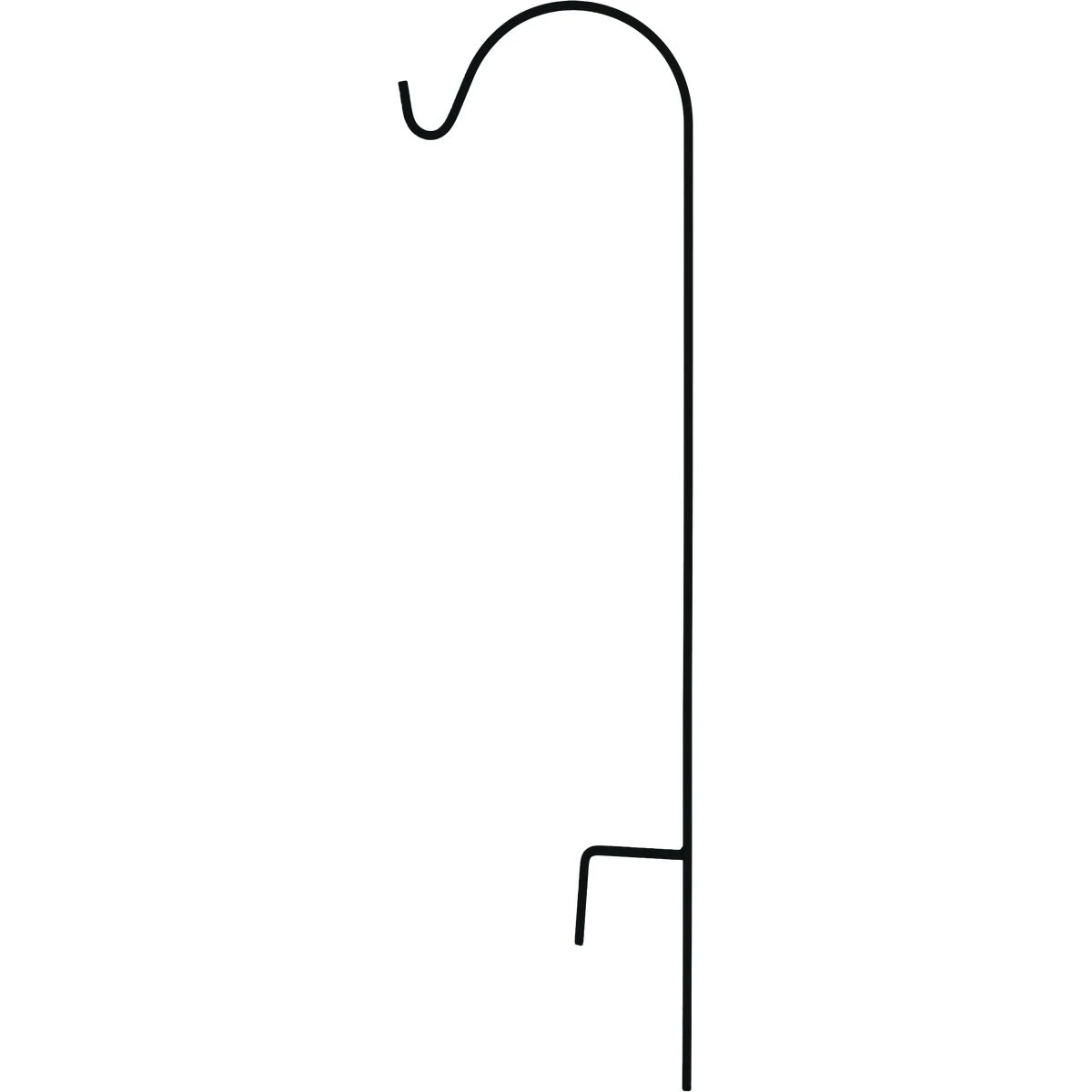 UrbanGarden 45 In. Matte Black Square Steel Shepherd Hook UGSQFBHMB