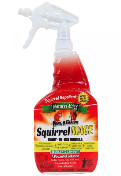 Squirrel Mace Repellant, All Natural, 40 oz. RTU Spray