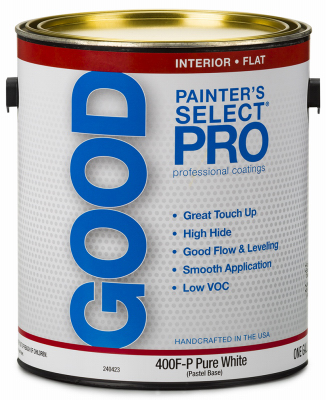 400f Pastel Base Flat Wall Paint 1 Gallon - White Finish