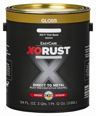 X-O Rust Premium Interior/Exterior Anti-Rust Enamel, Gloss Tint Base, Oil-Base, 1 Gallon