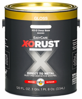 X-O Rust Premium Anti-Rust Enamel, Gloss Deep Base, Oil-Base, 1 Gallon